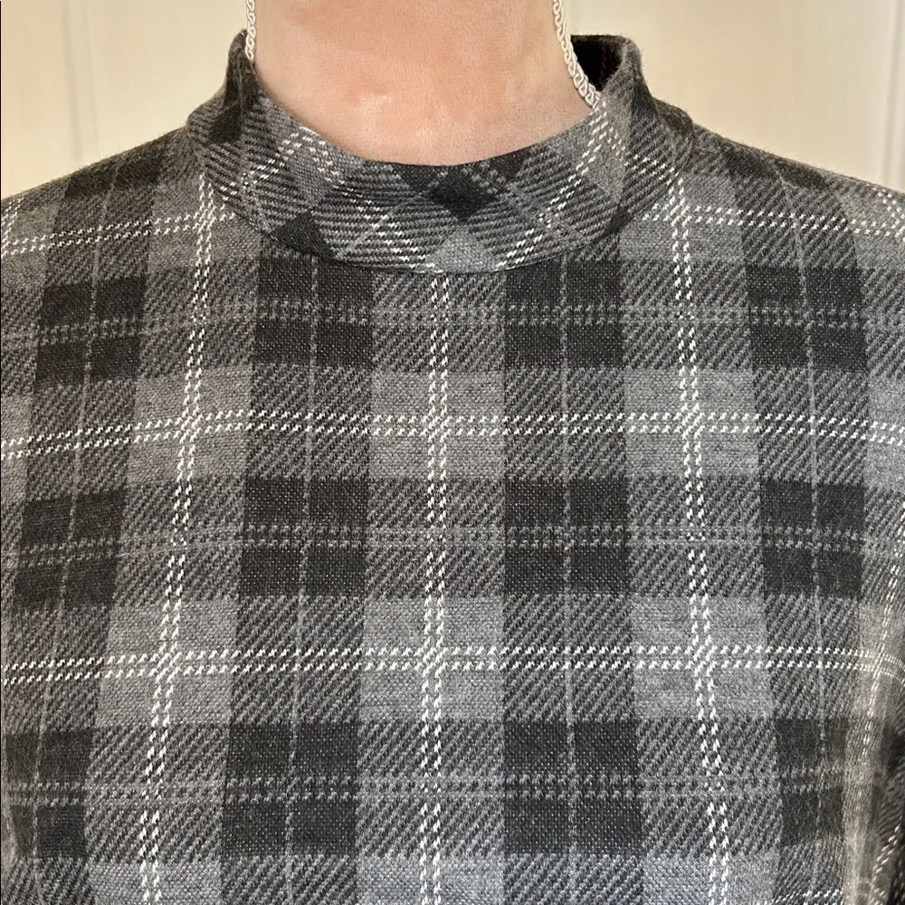 New Calvin Klein Gray Plaid Dress - Picture 2 of 6